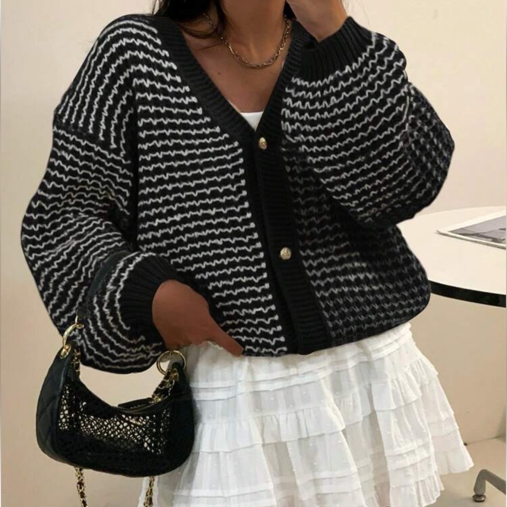 Shein Striped Cardigan